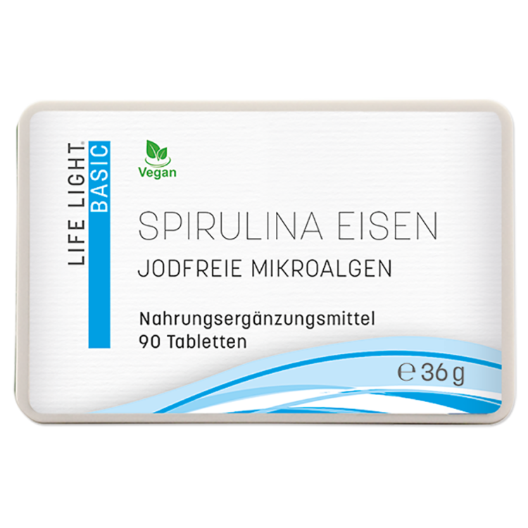 Spirulina Eisen, hefefrei (90 Tabletten)